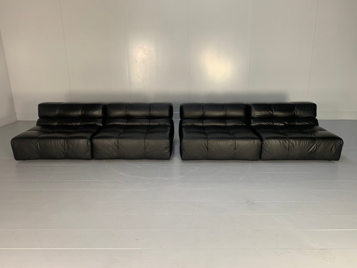 B&B Italia Tufty Time Sofa - In Black Leather @ REHAUS