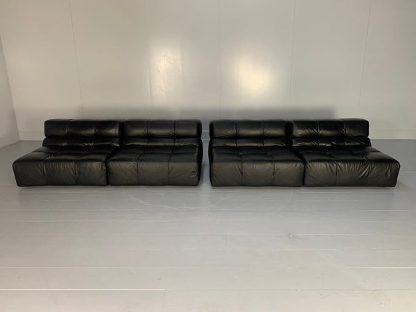 B&B Italia Tufty Time Sofa - In Black Leather @ REHAUS