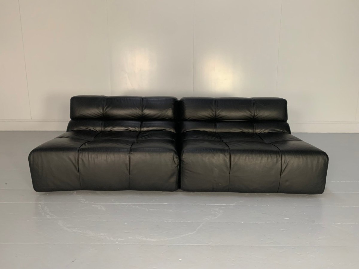B&B Italia Tufty Time Sofa - In Black Leather @ REHAUS