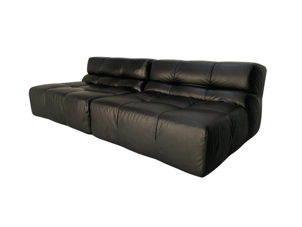 B&B Italia Tufty Time Sofa - In Black Leather @ REHAUS