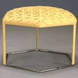 B&B Italia Yellow Leather Top Hive Stool - REHAUS - B&B Italia