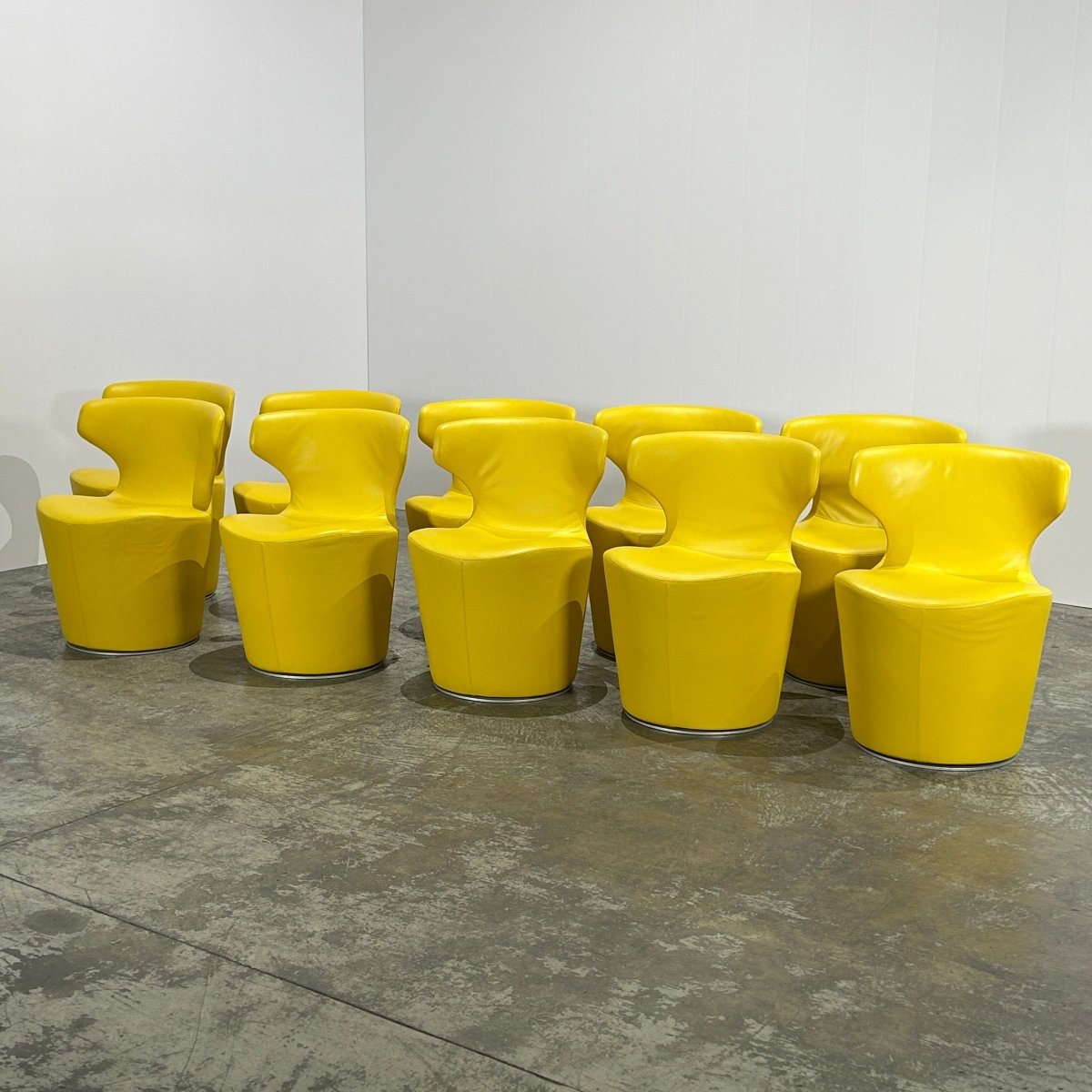 B&B Italia Yellow Papilio Chairs by Naoto Fukasawa, Set of Ten @ REHAUS