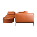 Bespoke Sedilia L - Sofa in Tan Leather and Bespoke Sedilia Leather Ottoman - REHAUS - Sedilia