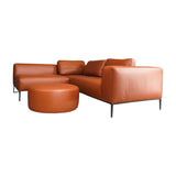 Bespoke Sedilia L - Sofa in Tan Leather and Bespoke Sedilia Leather Ottoman - REHAUS - Sedilia