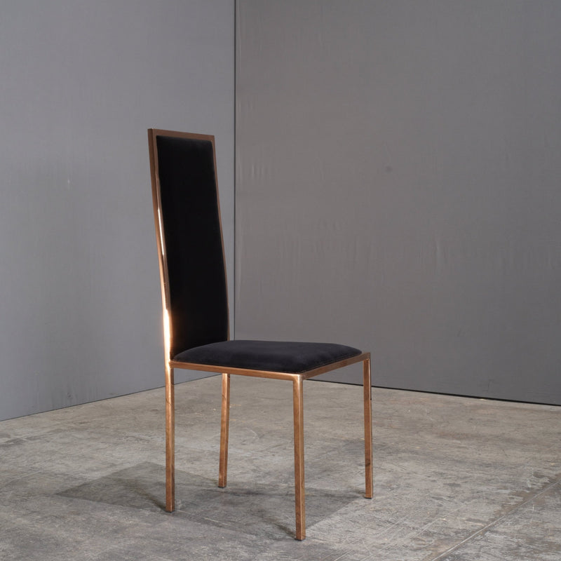 Black and Gold Velvet Kesterport Dining Chair @ REHAUS