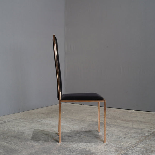 Black and Gold Velvet Kesterport Dining Chair @ REHAUS