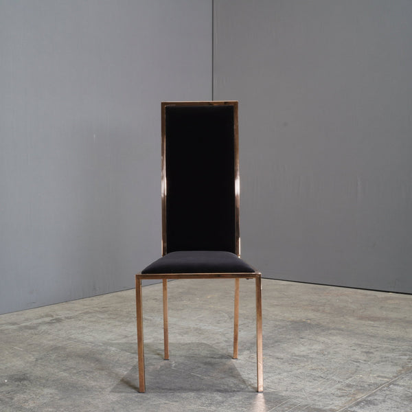 Black and Gold Velvet Kesterport Dining Chair @ REHAUS