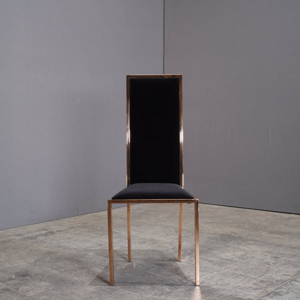 Black and Gold Velvet Kesterport Dining Chair @ REHAUS