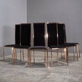 Black and Gold Velvet Kesterport Dining Chair @ REHAUS