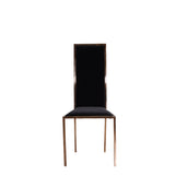 Black and Gold Velvet Kesterport Dining Chair @ REHAUS