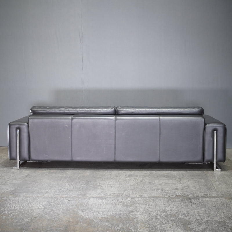 Black Leather Sofa by Roche Bobois - REHAUS - Roche Bobois