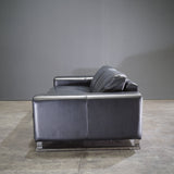 Black Leather Sofa by Roche Bobois - REHAUS - Roche Bobois