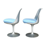 Blue Knoll Tulip Chair by Saarinen, Set of 2 - REHAUS - Knoll