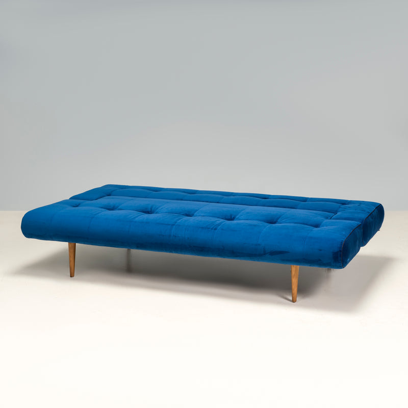 Heal’s Hinge Blue Velvet Sofa Bed