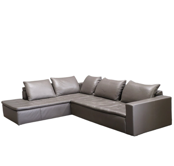 BoConcept Leather Mezzo Corner Chaise Sectional Sofa @ REHAUS