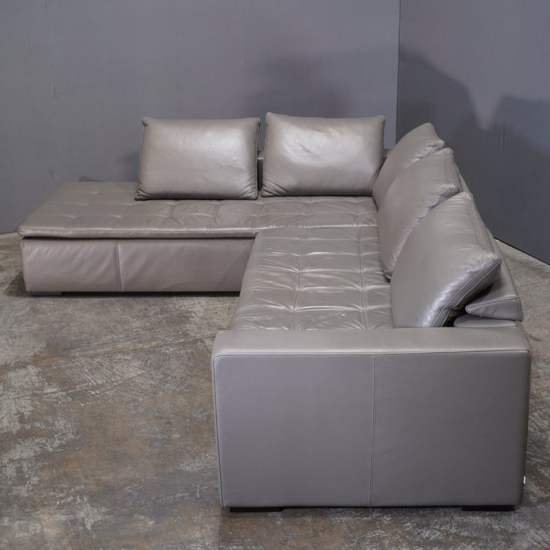 BoConcept Leather Mezzo Corner Chaise Sectional Sofa @ REHAUS