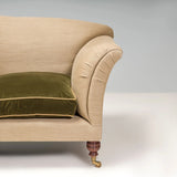 British Victorian Max Rollitt Dean Green Velvet and Beige Fabric Sofa - REHAUS - Max Rollitt