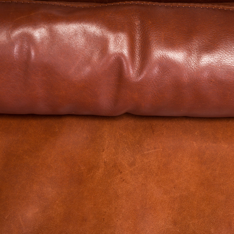Roche Bobois Brown Leather Sofa
