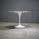 Calacatta Marble Round Knoll Saarinen Dining Table - REHAUS - Knoll