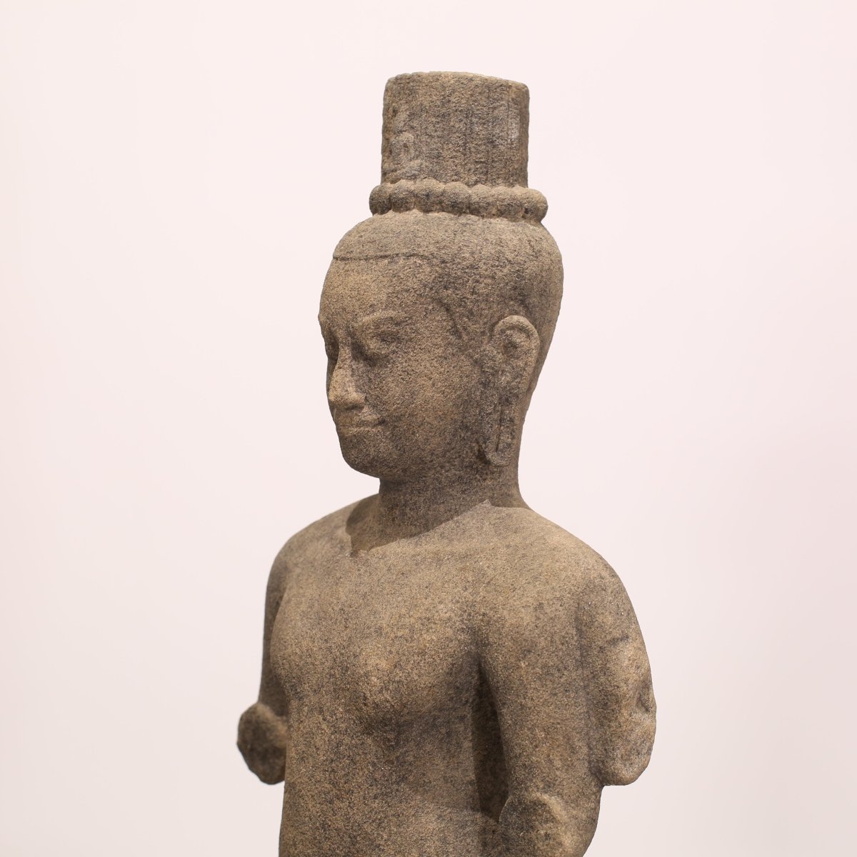 Cambodian Stone Statue on Plinth @ REHAUS