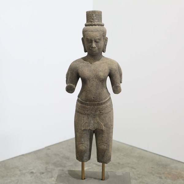 Cambodian Stone Statue on Plinth @ REHAUS