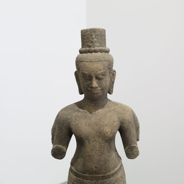 Cambodian Stone Statue on Plinth @ REHAUS