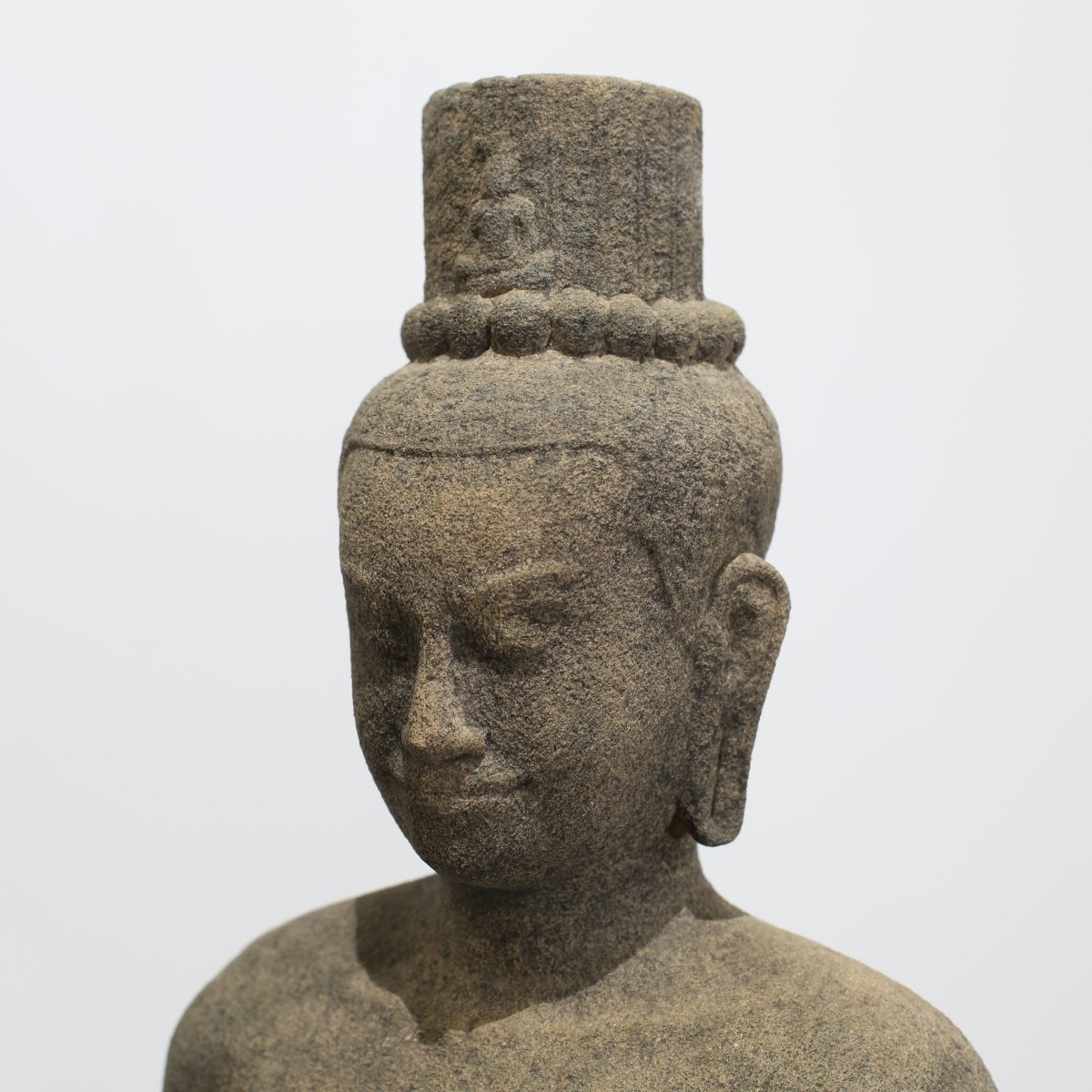 Cambodian Stone Statue on Plinth @ REHAUS