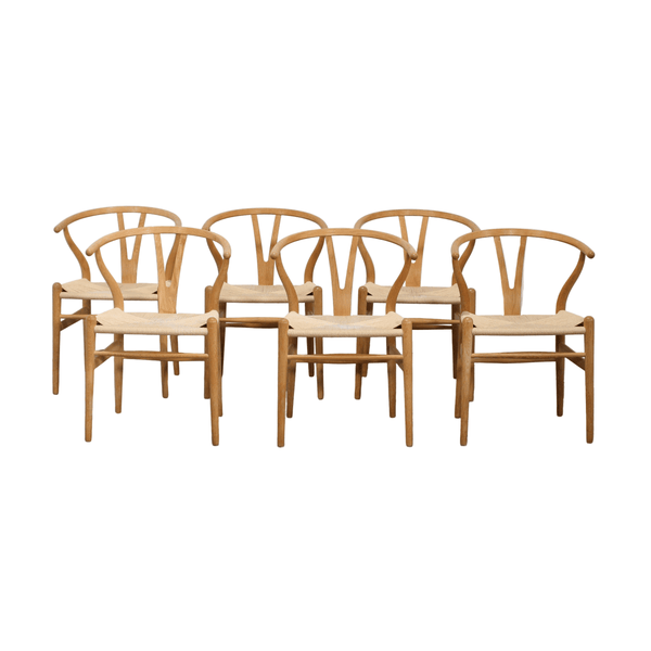 Carl Hansen & Son CH24 Wishbone Chair by Hans Wegner, Set of Six @ REHAUS