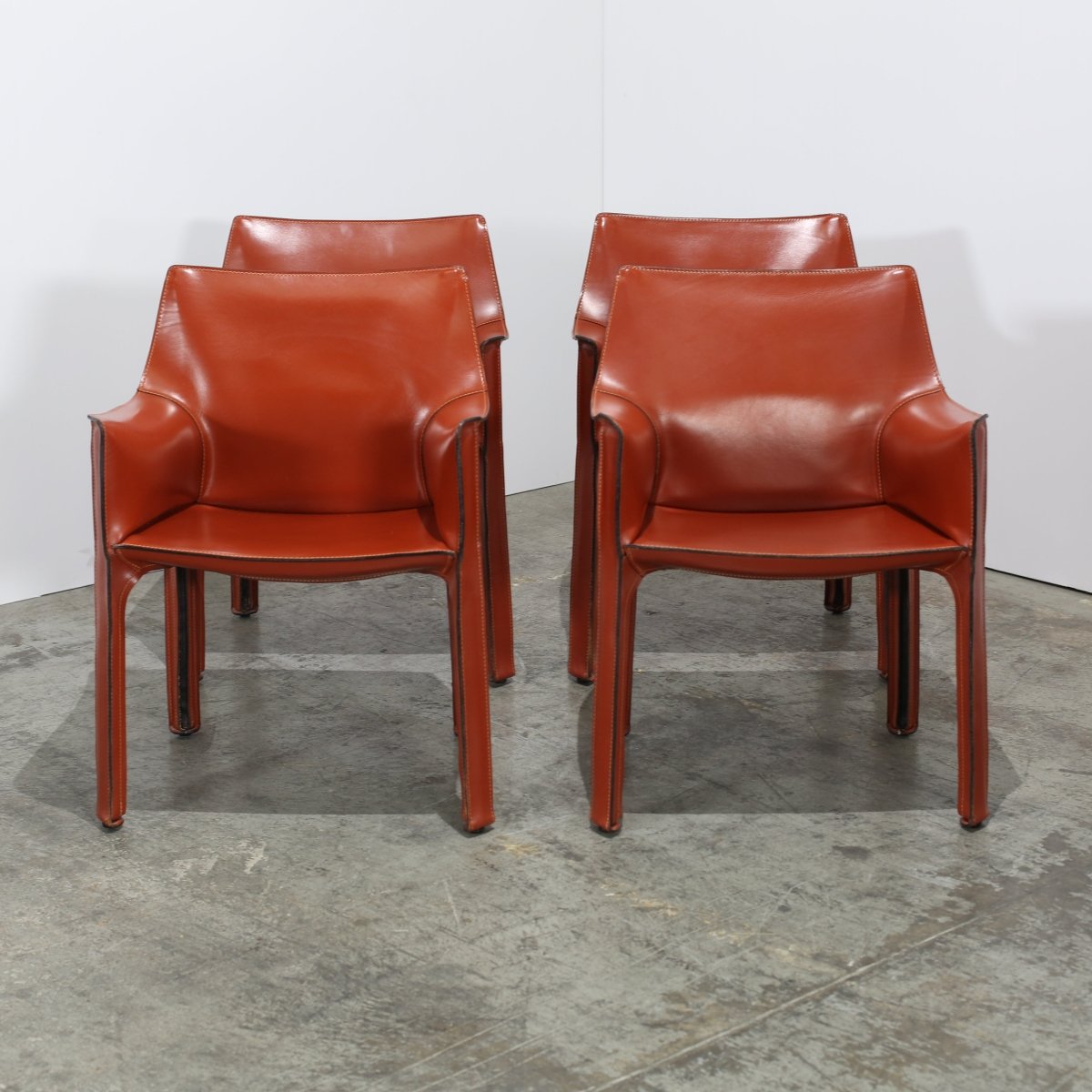 Cassina 413 Cab Armchairs by Mario Bellini, Set of Four @ REHAUS
