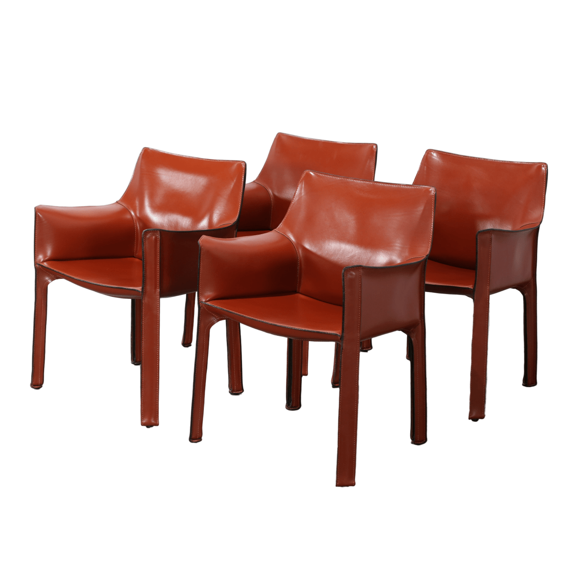 Cassina 413 Cab Armchairs by Mario Bellini, Set of Four @ REHAUS