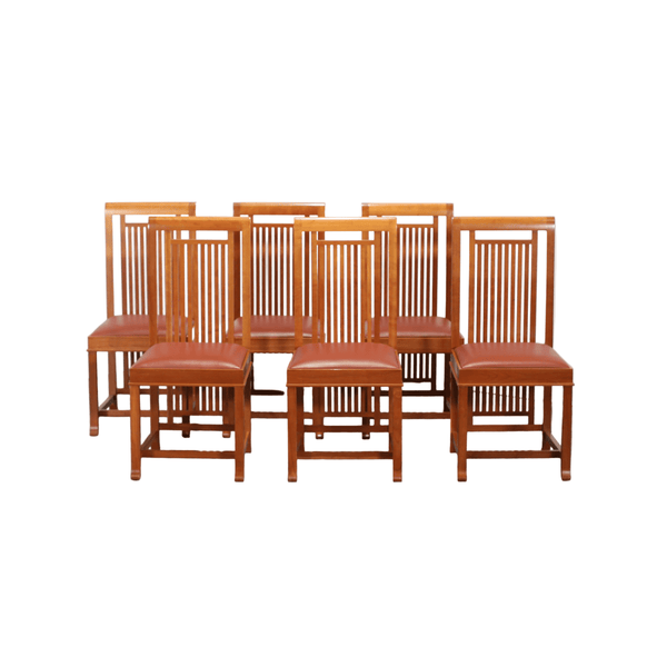 Cassina 614 Coonley 2 Chairs by Frank Lloyd Wright, Set of Six