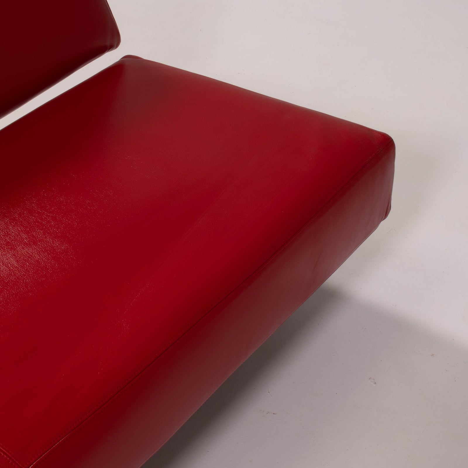 Cassina Asped Red Leather Sofa By Jean - Marie Massaud, 2005 - REHAUS - Jean - Marie Massuad