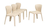 Cassina by Hannes Wettstein 367 Hola Cream Leather Dining Chairs, Set of 4 - REHAUS - Hannes Wettstein