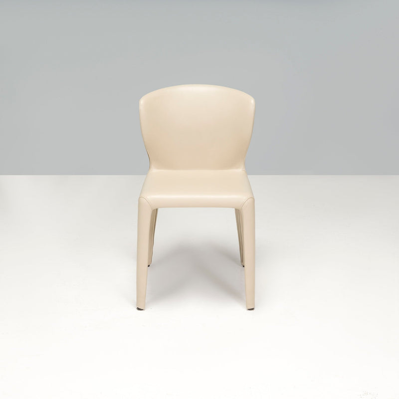 Cassina by Hannes Wettstein 367 Hola Cream Leather Dining Chairs, Set of 4 - REHAUS - Hannes Wettstein