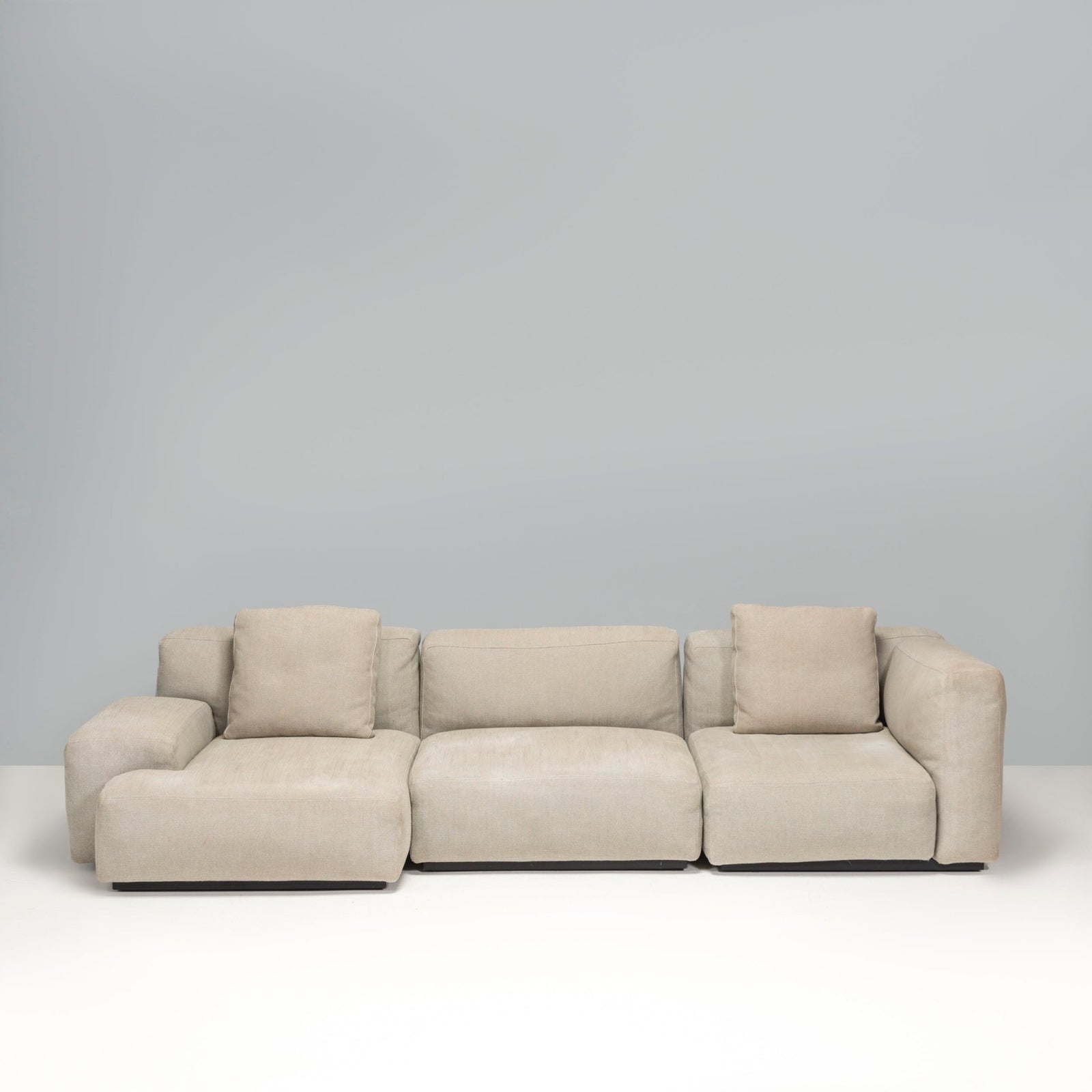 Cassina by Piero Lissoni Grey Mex Cube Sectional Corner Sofa - REHAUS - Piero Lissoni