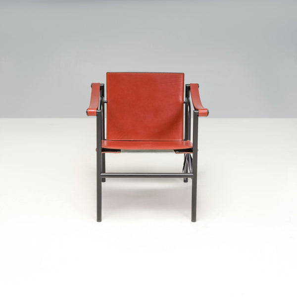 Cassina Le Corbusier, Pierre Jeanneret & Perriand Red Leather LC1 Armchair - REHAUS - Le Corbusier