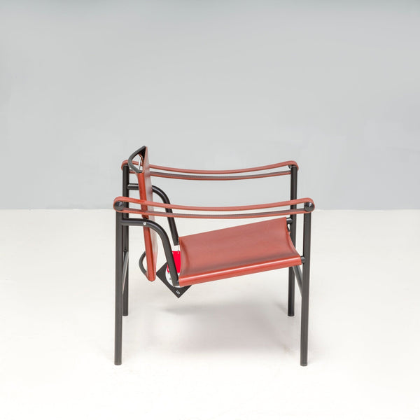 Cassina Le Corbusier, Pierre Jeanneret & Perriand Red Leather LC1 Armchair - REHAUS - Le Corbusier