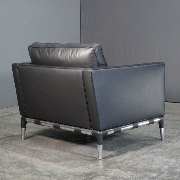 Cassina Privé Armchair in Black Leather by Philippe Starck @ REHAUS