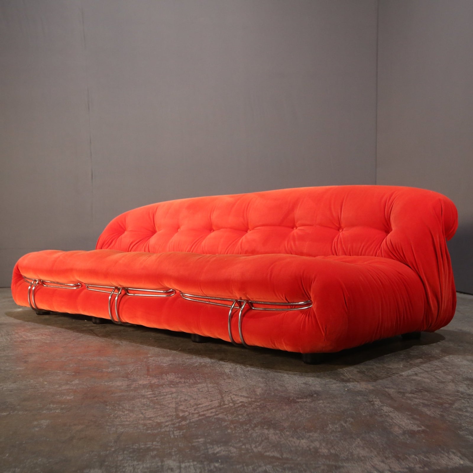 Cassina Soriana Three Seater Sofa and Ottoman by Afra & Tobia Scarpa @ REHAUS