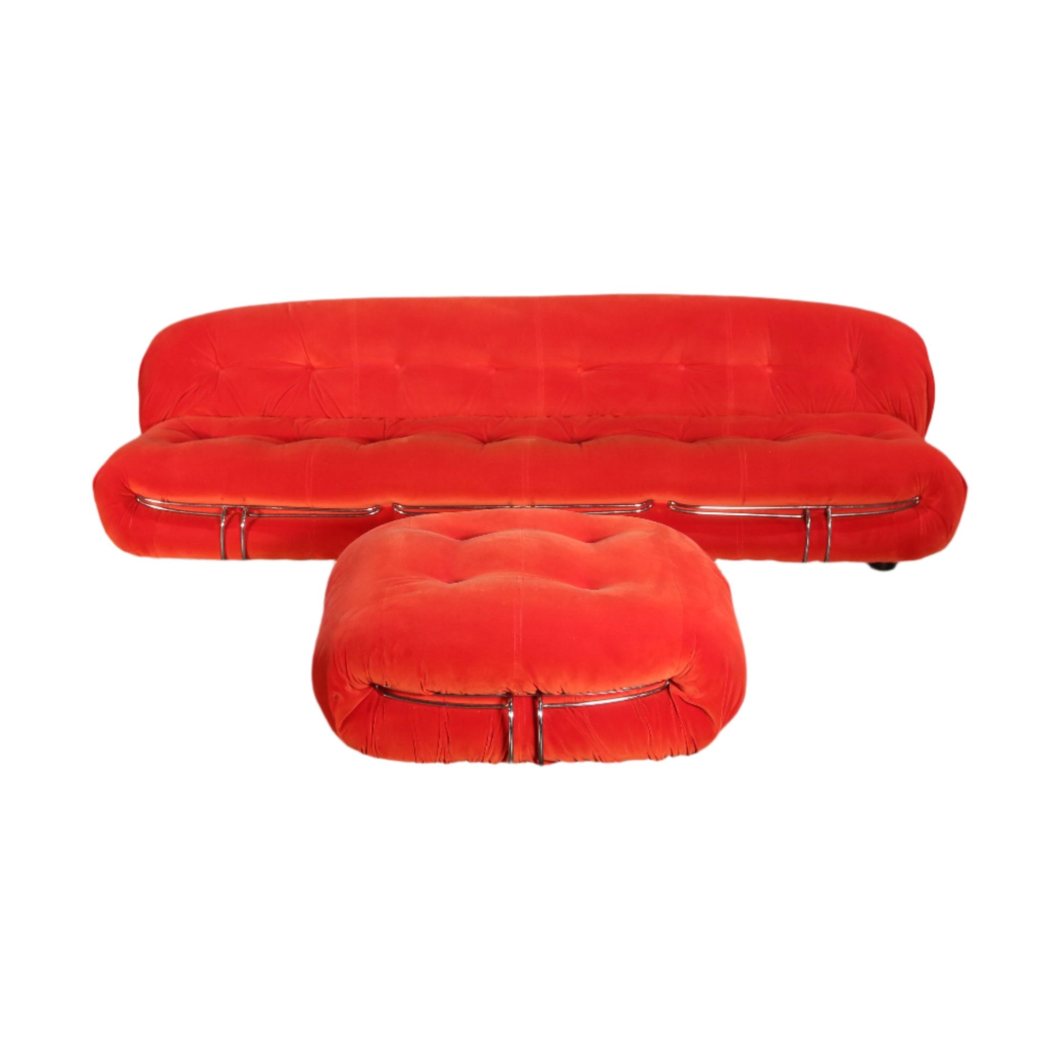 Cassina Soriana Three Seater Sofa and Ottoman by Afra & Tobia Scarpa @ REHAUS