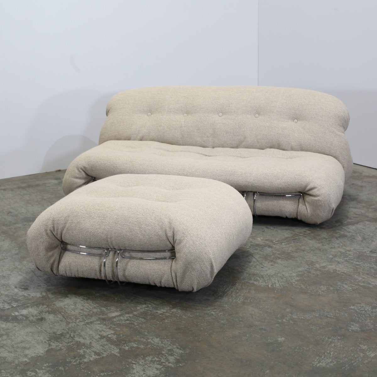 Cassina Soriana Two Seater Sofa and Ottoman by Afra & Tobia Scarpa @ REHAUS