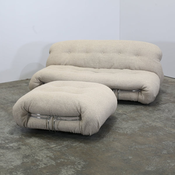 Cassina Soriana Two Seater Sofa and Ottoman by Afra & Tobia Scarpa @ REHAUS