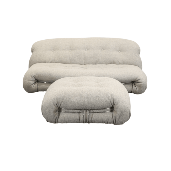 Cassina Soriana Two Seater Sofa and Ottoman by Afra & Tobia Scarpa