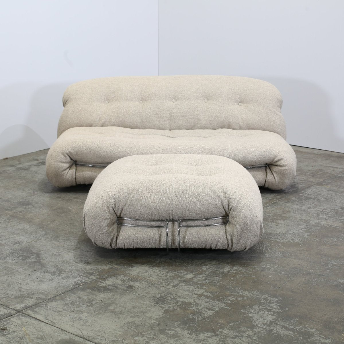 Cassina Soriana Two Seater Sofa and Ottoman by Afra & Tobia Scarpa @ REHAUS