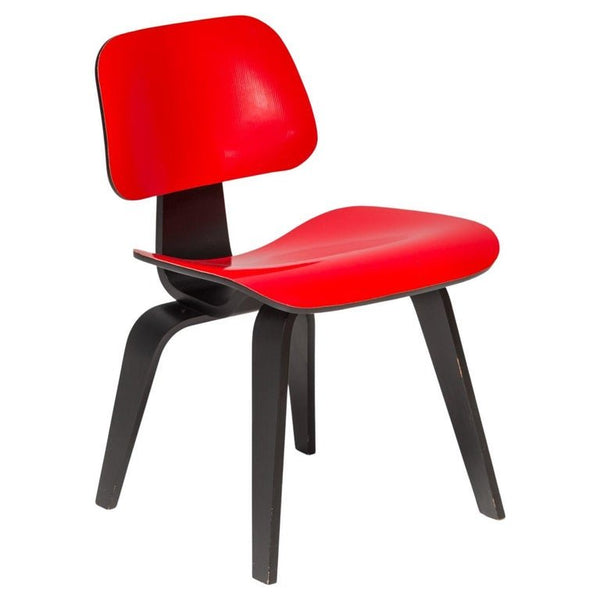 Charles and Ray Eames for Herman Miller Red and Black DCW Accent Chair 2004 - REHAUS - Charles & Ray Eames