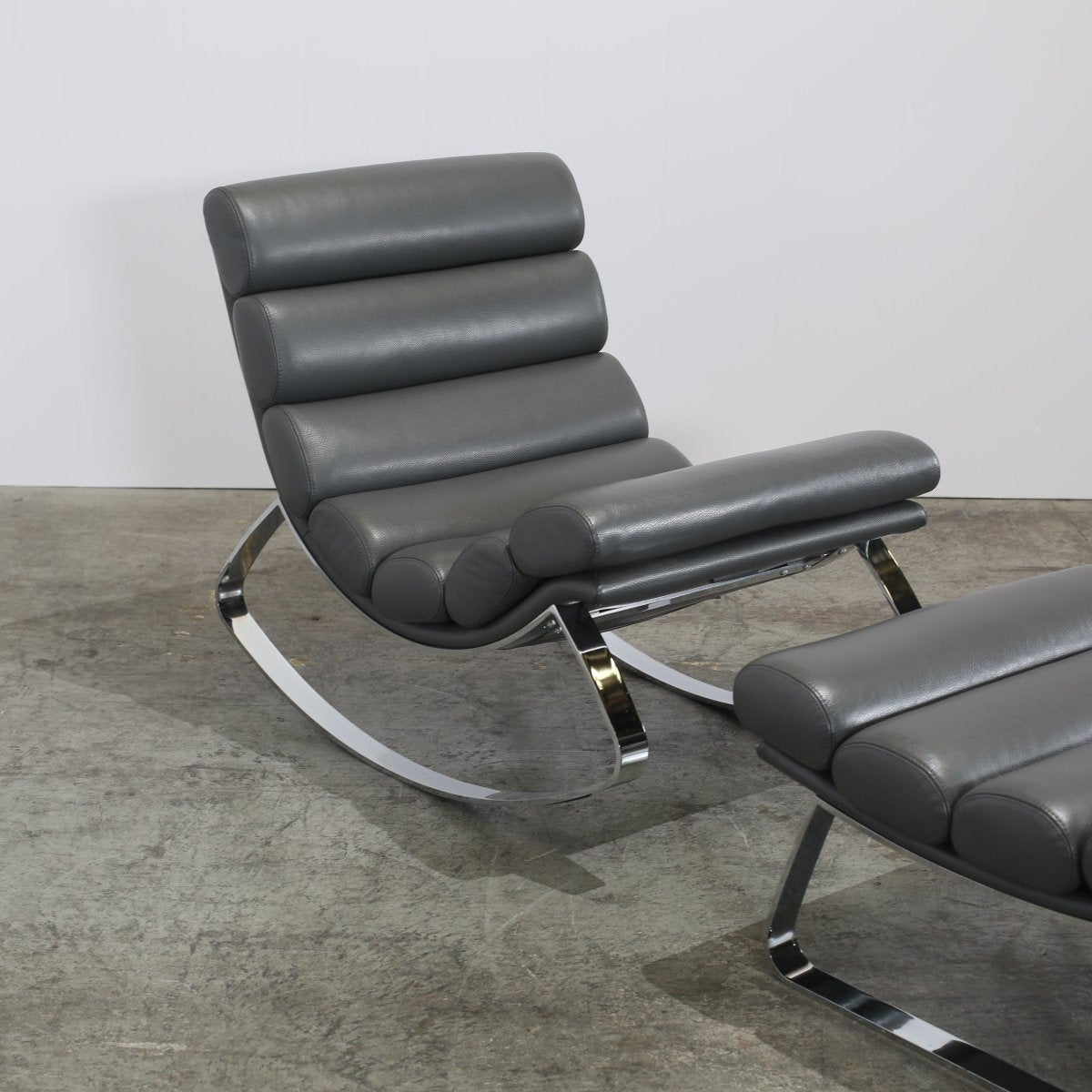 Cierre Monet Leather Rocking Chair & Footstool @ REHAUS