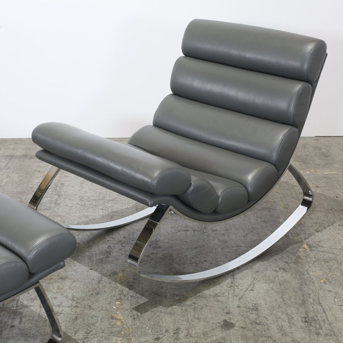 Cierre Monet Leather Rocking Chair & Footstool @ REHAUS