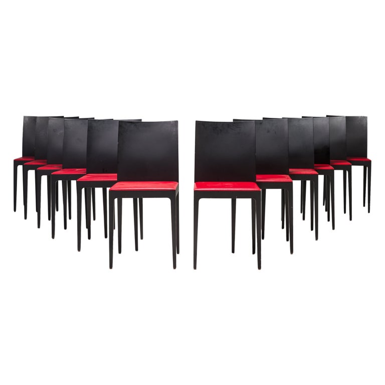 Crassevig by Ludovica & Roberto Palomba Anna R Black Oak Dining Chairs Set of 12 - REHAUS - Ludovica & Roberto Palomba