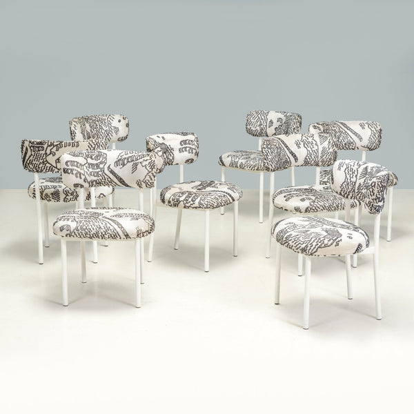 David Thulstrup for Møbel Copenhagen Font Dining Chairs with Dedar Fabric, Set of 8 - REHAUS - David Thulstrup