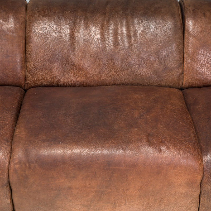 De Sede Brown Buffalo Leather Three Seater, 1970s - REHAUS - De Sede